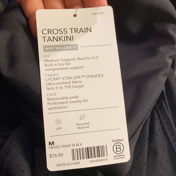 Athleta Cross Train Tankini // Black - Picture 5 of 10